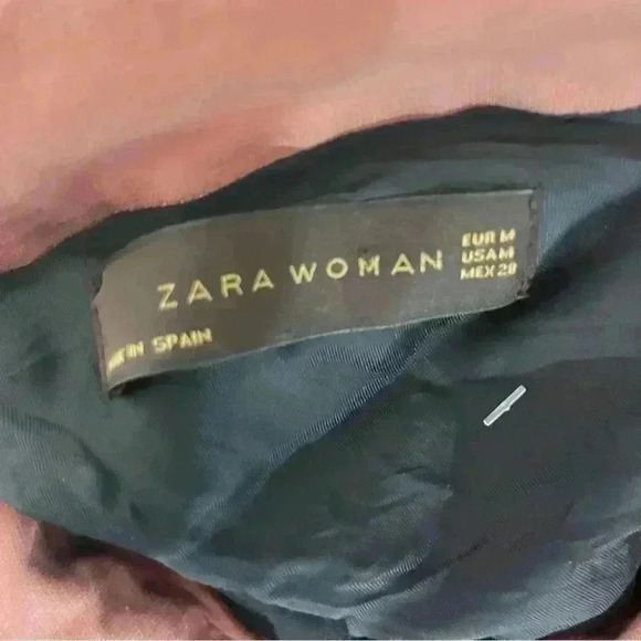 Zara Short Trench Coat Jacket Orange Medium Good Condition made in Spain - Picture 7 of 7